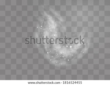 Snow and wind on a transparent background. White gradient decorative element.vector illustration. winter and snow with fog. wind and fog.