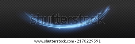 Blue glowing shiny lines effect vector background. Luminous yellow lines of speed. Light glowing effect. Abstract motion lines. Light trail wave, fire path trace line, car lights, optic fiber and inc