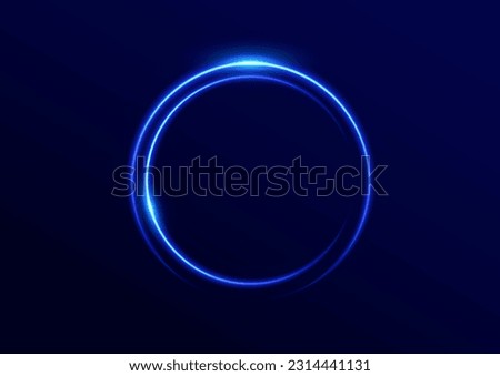 Abstract light neon background. luminous circle. Luminous spiral cover. Wake wave, fire path trail line and swirl effect curve. Food isolated. space tunnel. Ellipse shimmery color. Blue shiny glitter.