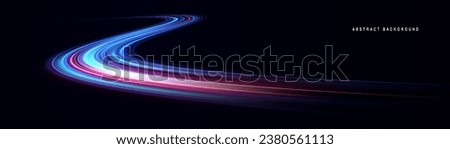 The speed line is blue and red in color. The spiral wave looks like a road. Light curved blue speed line swirls and Glitters. Spinning dynamic neon circle. A magical golden swirl with highlights. Glow