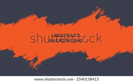 An abstract grunge-style background with a bold color contrast. The center is filled with a vibrant orange hue, framed by a rough, textured navy blue border with irregular brush-like strokes.