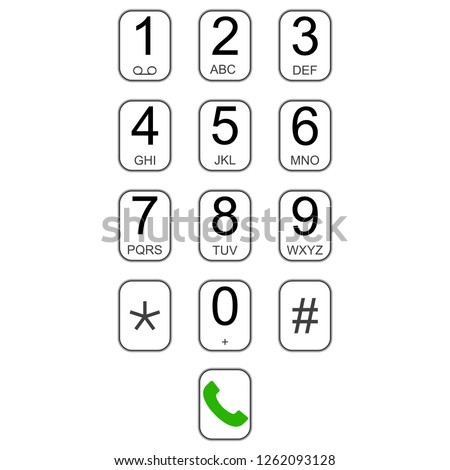 Smartphone keypad dialer with buttons, vector user interface keyboard for calls, virtual dialer number call dial, screen pad