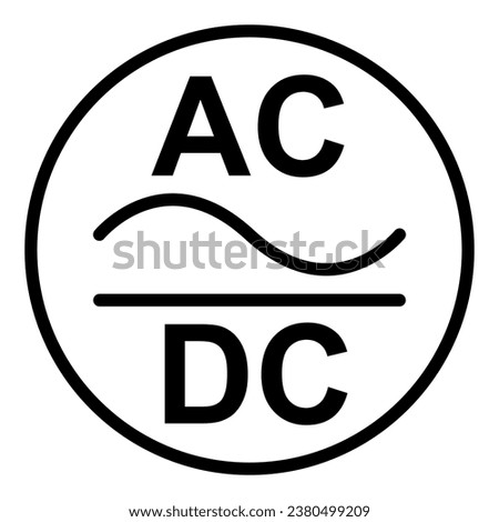 AC DC converter icon alternating current direct current, diode bridge