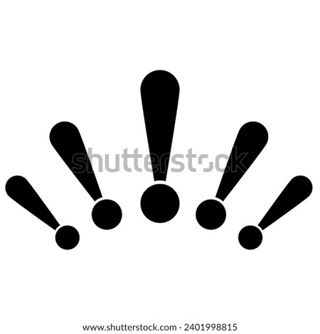 Crown diadem made exclamation marks decoration for photo exclamation marks