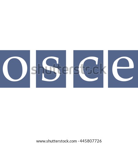 OSCE Organization for Security and Co-operation in Europe vector sign for print or website design
