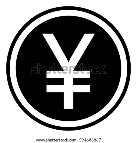 Chinese yuan icon isolated sign symbol, Japanese Yen or Chinese Yuan currency symbol flat icon for apps and websites