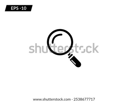 Magnifying glass icon, Search icon vector, magnifying glass symbol, zoom symbol, zoom lens sign, scan search symbol, search symbol for web icon. EPS 10