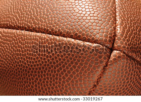 Close-up, End of Football  Showing Texture, Copy Space