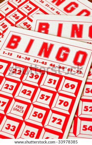 Bingo Cards, Vertical, Close-Up Stock Photo 33978385 : Shutterstock