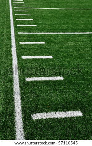 Sideline On American Football Field With Hash Marks Stock Photo ...