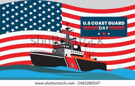 U.S coast guard day design templet