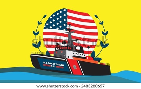 U.S coast guard day design templet