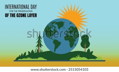 International Day for the Preservation of the Ozone Layer design templet