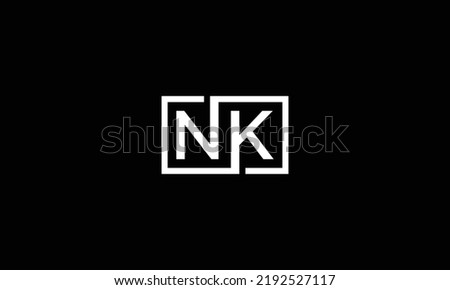  NK, KN Alphabet Letters Logo Emblem Monogram 