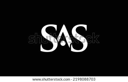  SAS Letter Initial Logo Design Template Vector Illustration 