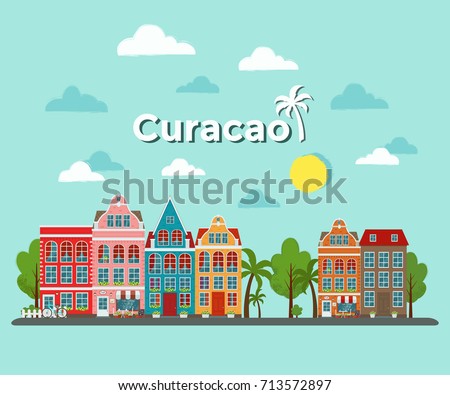 Curacao vector illustration. Flat design