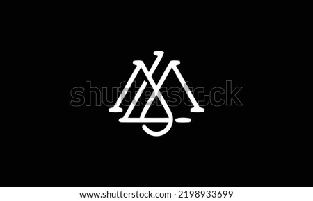 Minimal elegant monogram art logo. Outstanding professional trendy awesome artistic LM ML initial based Alphabet icon logo. Premium Business logo White color on black background