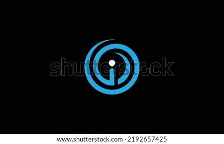  oi io letter logo design vector template 