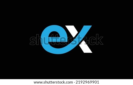  EX ,XE Abstract Letters Logo Monogram 