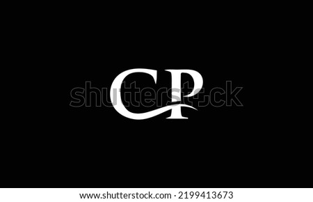  initial letter logo CP template logo design vector 