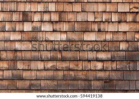Image, Stock Photo Wooden shingles on old farmhouse