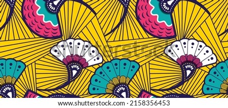 African motif ethnic traditional pattern. seamless beautiful floral african style. pattern yellow background for fashion. African wax prints.