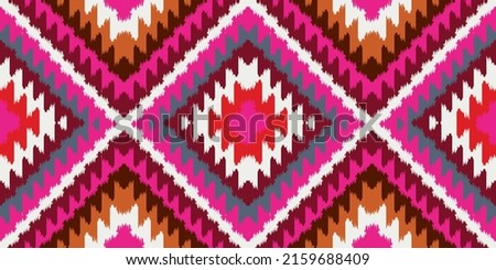 Beautiful Ikat art. The Navajo seamless colorful pattern in tribal, folk embroidery, Mexican Aztec geometric rhombus art ornament print.Design for carpet, wallpaper, clothing, wrapping, and fabric.