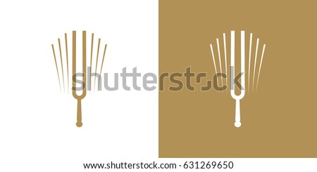 Tuning fork vector image, standard of the musical world, musical symbol