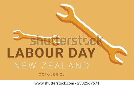 Happy Labour Day in New Zealand. background, banner, card, poster, template. Vector illustration.
