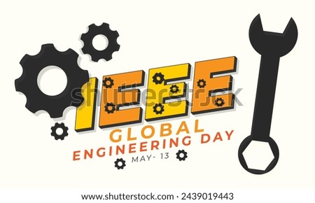 IEEE Global Engineering Day. background, banner, card, poster, template. Vector illustration.