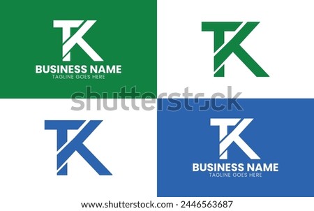 Letter TK Logo or TK monogram logo design vector