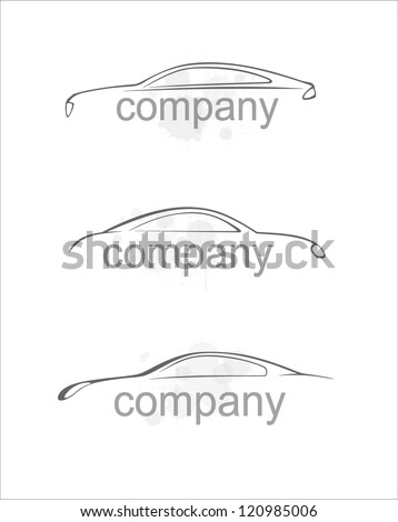 Car silhouette on a white background. Vector art in EPS format.