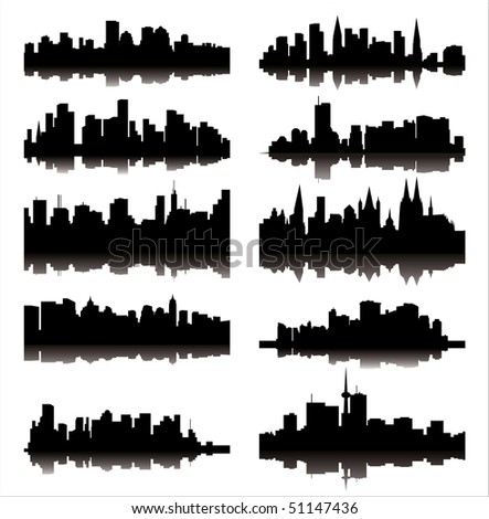 Detailed Vector Silhouettes Of World Cities - 51147436 : Shutterstock