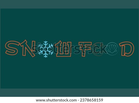 Snow Food Restaurant Logo design vector  
