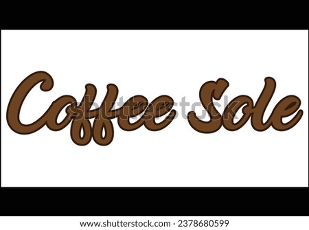 Coffee Sole Text Logo Vector