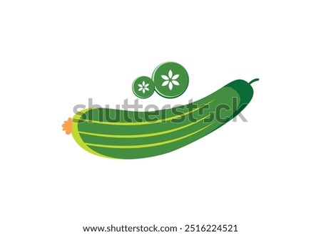 Fresh Cucumber logo design, Vector design Concept