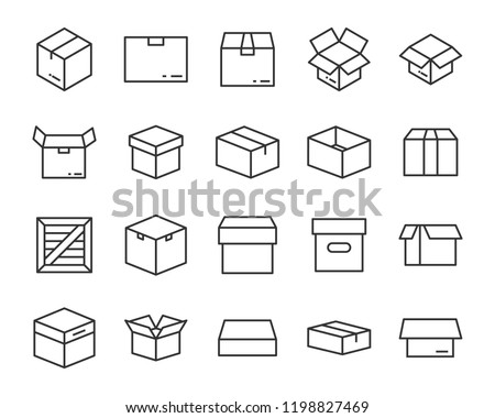 set of box icon