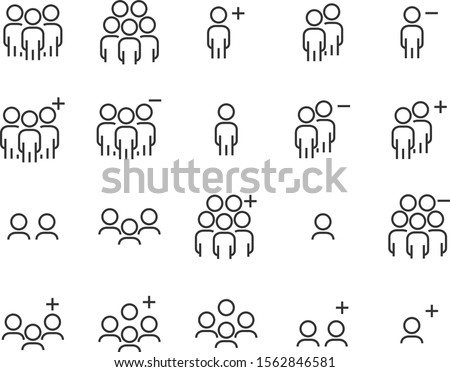 set of people icons, group, member, user