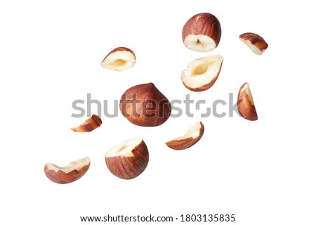 Similar – Image, Stock Photo Brown ripe hazelnut on spoon at table