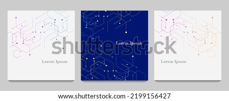 abstract multi colored hexagon, network image set, geometric texture background, scientific technology, futuristic concept