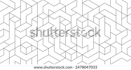 abstract black white hexagon. geometric polygon texture background. triangle pattern. architectural concept.