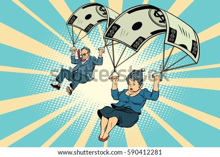 Golden parachute financial compensation Businessman and business