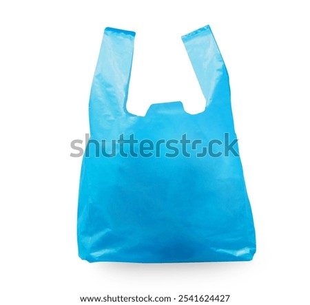 Similar – Image, Stock Photo Crumpled blue plastic trash bag on pink background