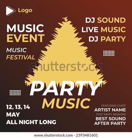 Music event social media facebook post design | conference post design | live streaming event poster | music event banner design | promotion music event conference live stream instagram post template