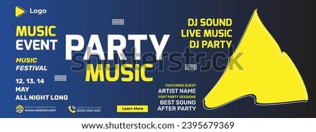 Music event social media facebook banner design | conference banner | live streaming event banner | music event banner design | promotion music event conference live stream facebook thumbnail template