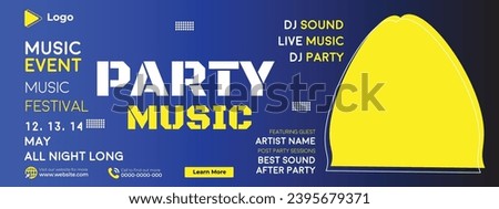 Music event social media facebook banner design | conference banner | live streaming event banner | music event banner design | promotion music event conference live stream facebook thumbnail template