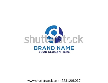 ADM Logo. Vector Graphic Branding Letter Element. White Background