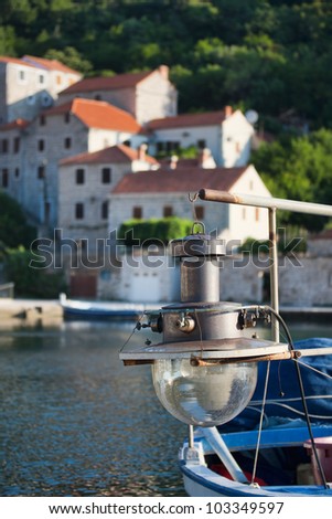 Lamp for fishing on wooden boat, Adriatic coast