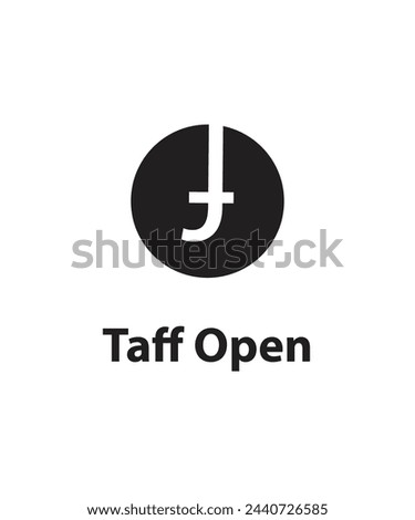 Taff open logo this is social media platform icon and minimalist logo