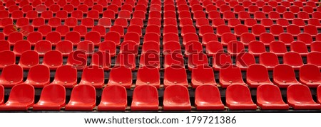 Image, Stock Photo Red rows of seats